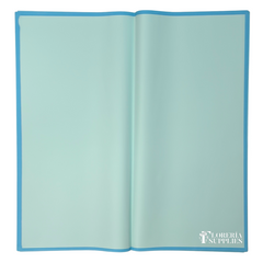 Frosted Edge Baby Blue Floral Wrapping Paper