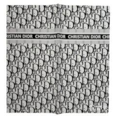 DR Black W/ White Base Floral Wrapping Paper