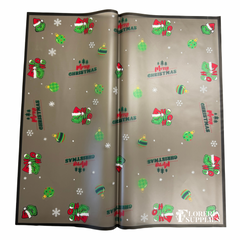 Holiday Black Floral Wrapping Paper