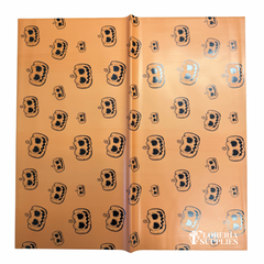 Pumpkin Orange Floral Wrapping Paper