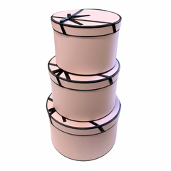 Circle Bow Box - 3 Piece Set