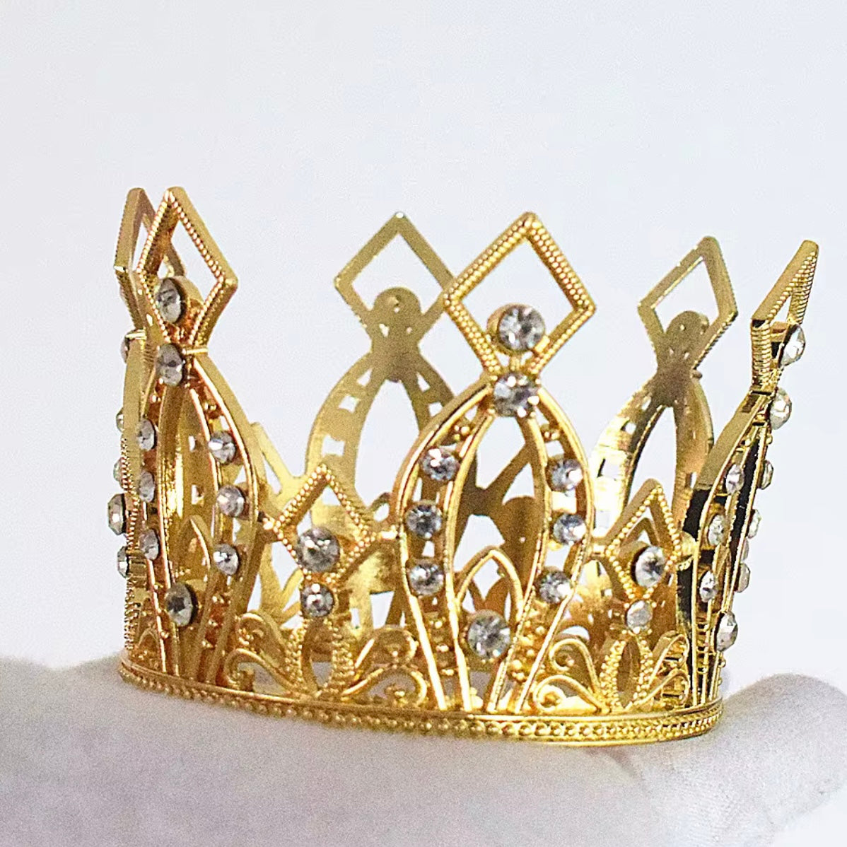 Small Gold Rhinestone Crown