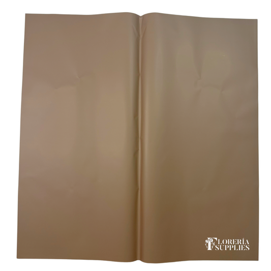Mocha Solid Floral Wrapping Paper