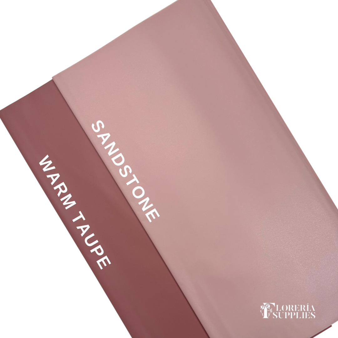 Sandstone Semi Transparent Floral Wrapping Paper