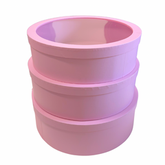 Clear Top Circle XL Boxes - 3 Piece