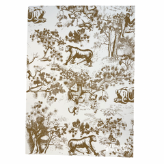 Brown Animal Toile Wrapping Paper