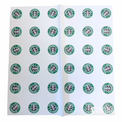 Starbucks White Floral Wrapping Paper