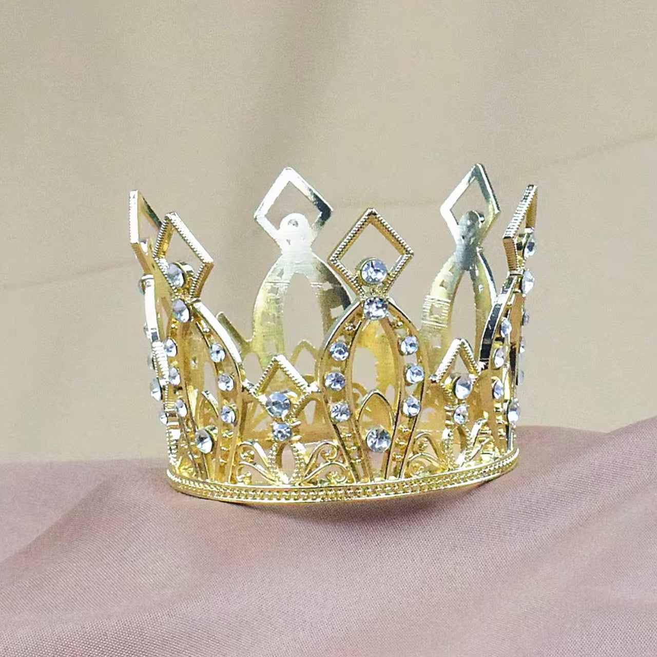 Small Gold Rhinestone Crown