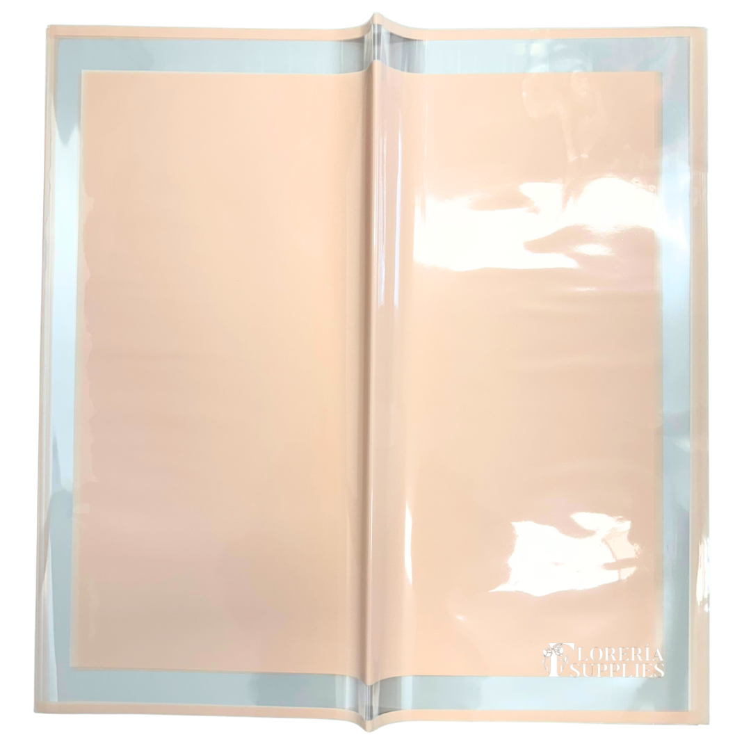 Clear Frame Floral Wrapping Paper - Blush