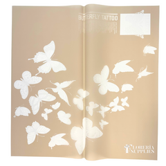 Brown Butterfly Print Floral Wrapping Paper