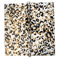 Gold Leopard Print Floral Wrapping Paper