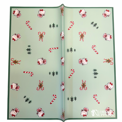 HK Holiday Green Floral Wrapping Paper