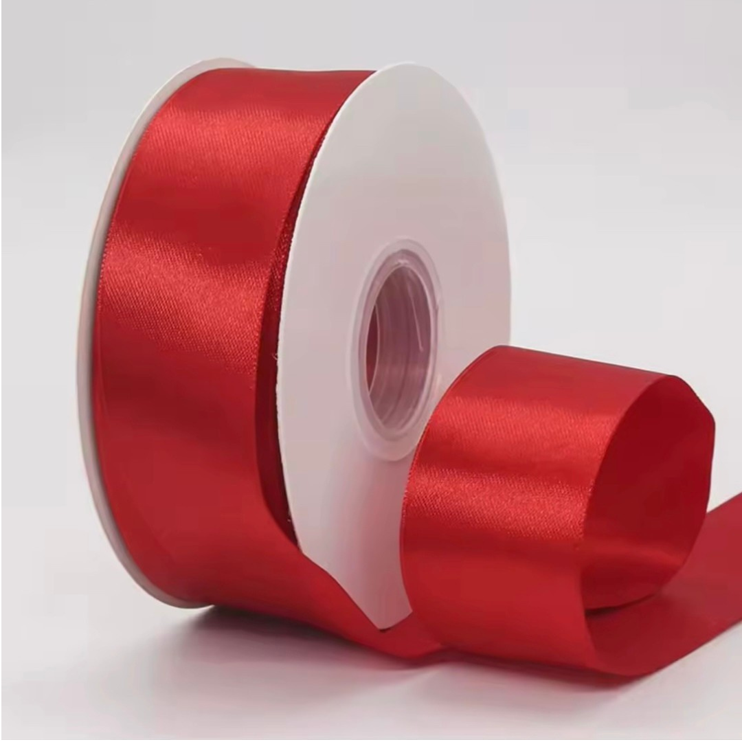 50 Yards Double Sided Red Ribbon