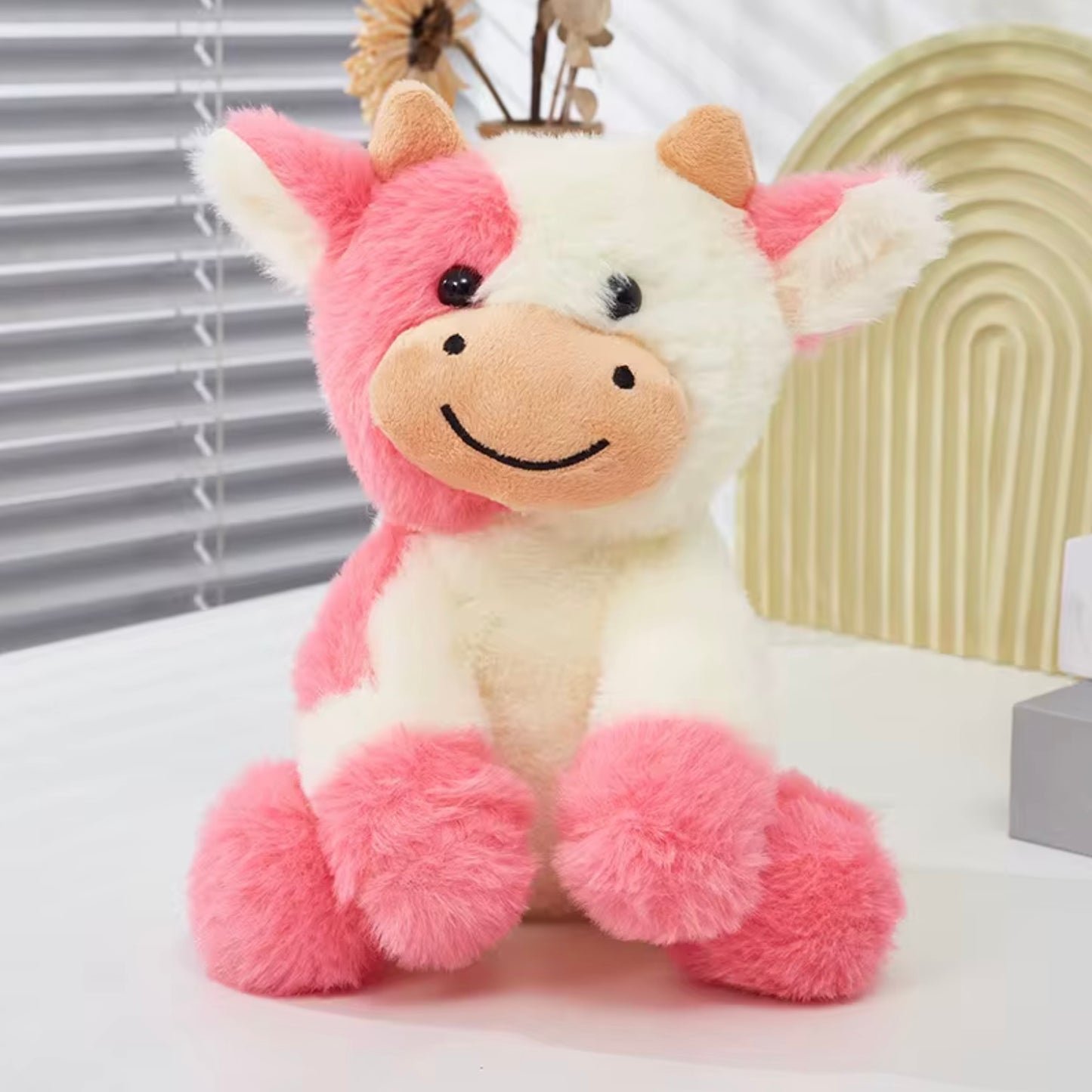 Cow Plush - Bright Pink