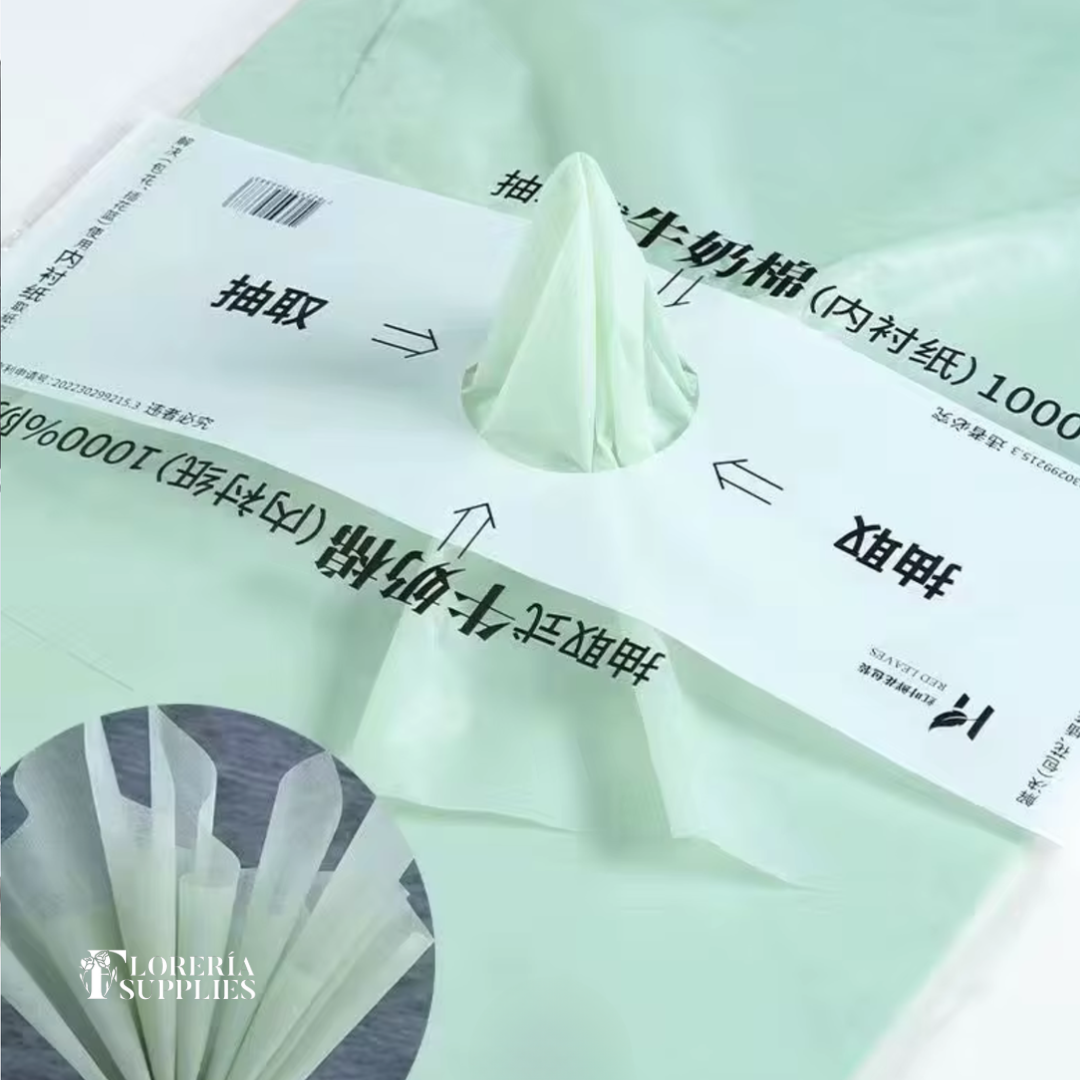 Green Cotton Tissue Paper - 36 Sheets 44x58cm