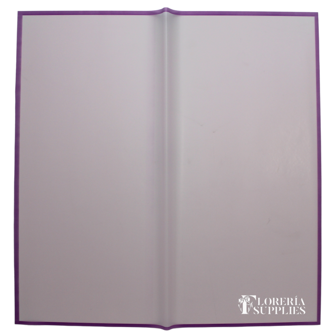 Purple Frosted Edge Floral Wrapping Paper