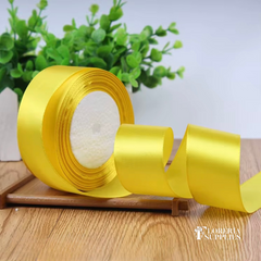 1.5” 25 Yard Single Sided Ribbon - Yellow