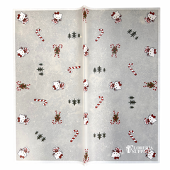 HK Holiday White Floral Wrapping Paper