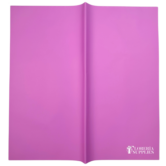 Bright Pink Solid Floral Wrapping Paper
