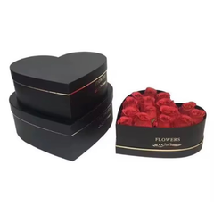Classic Heart Floral Boxes - 3 Piece Set