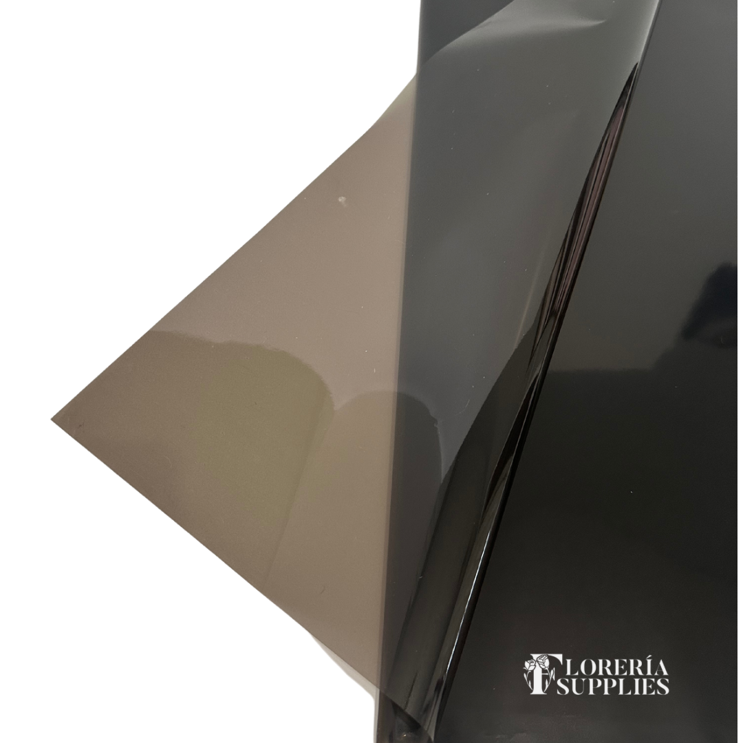 Black Crystal Clear Floral Wrapping Paper