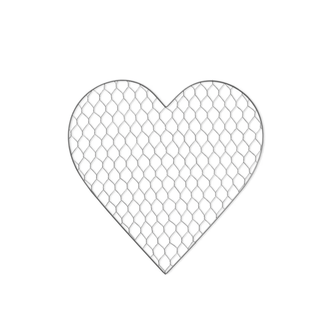9” Heart Wire Bouquet Frame