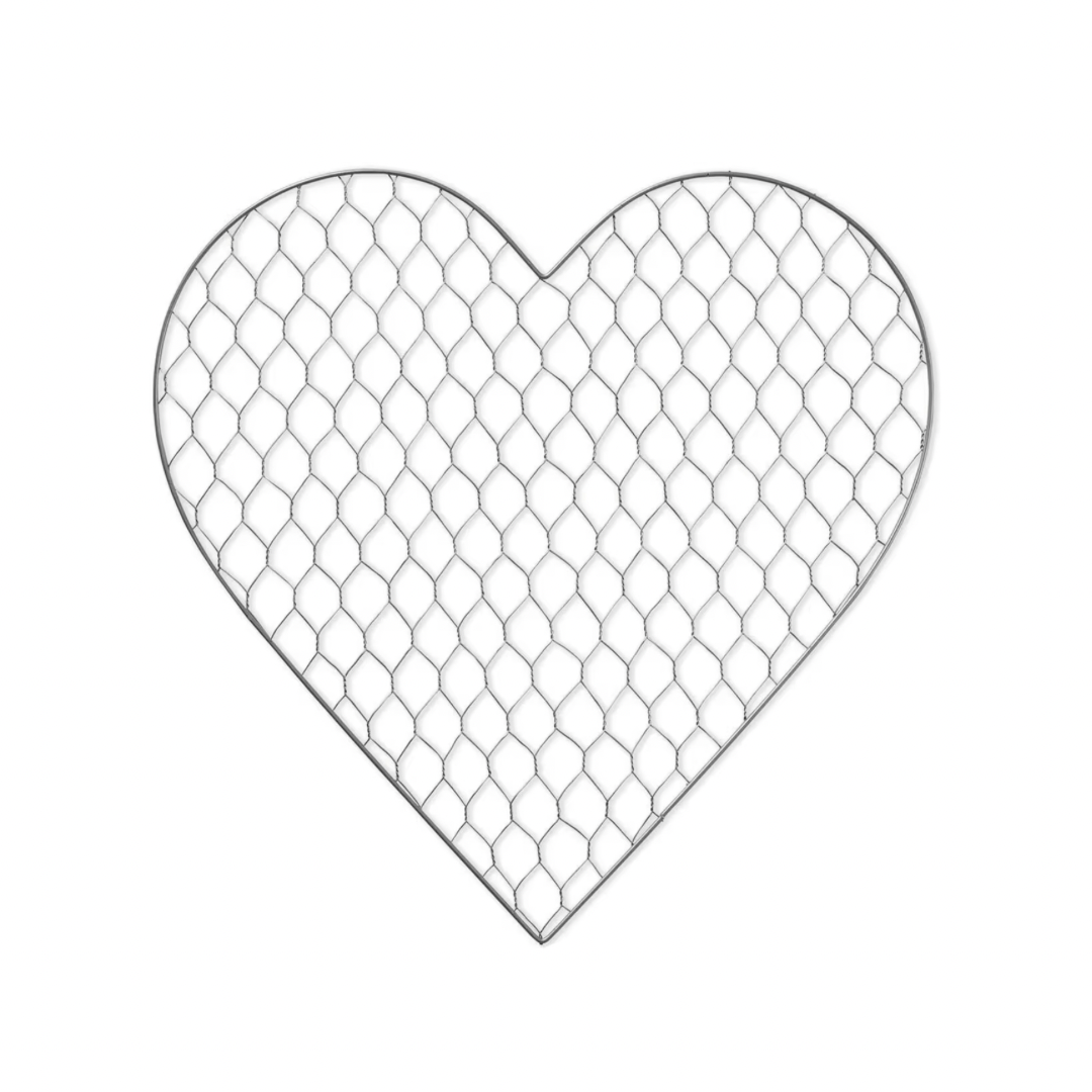13” Heart Wire Bouquet Frame