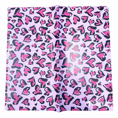 Cheetah Pink Heart Print Floral Wrapping Paper