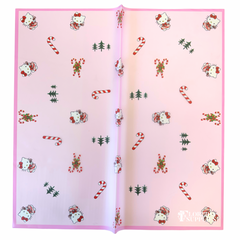 HK Holiday Pink Floral Wrapping Paper