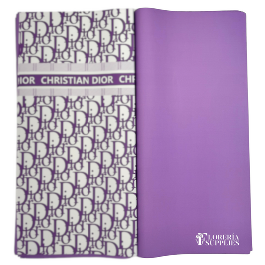 DR Purple Floral Wrapping Paper