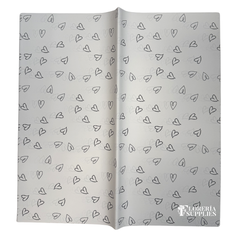 Dainty Heart Floral Wrapping Paper - White