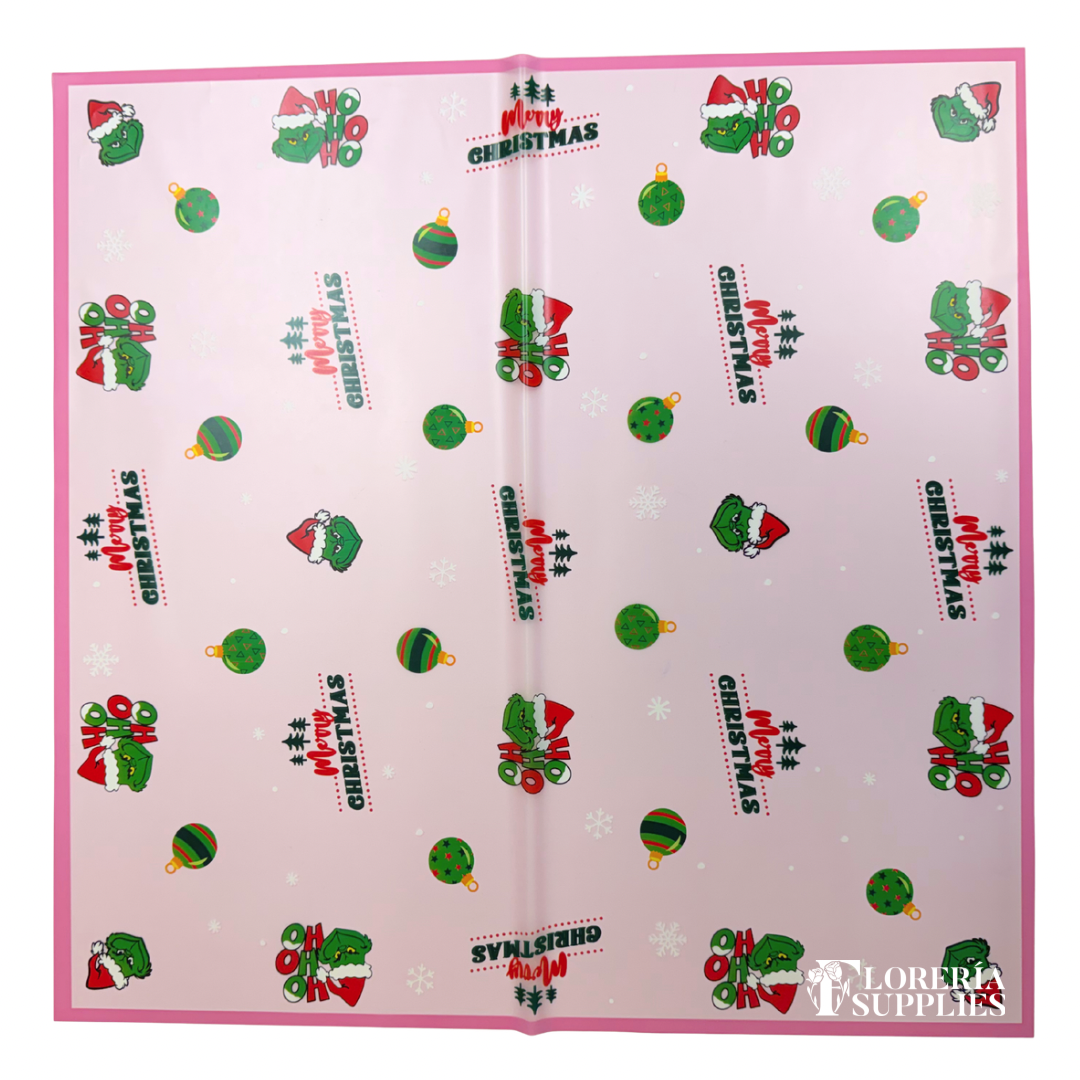 Holiday Pink Floral Wrapping Paper