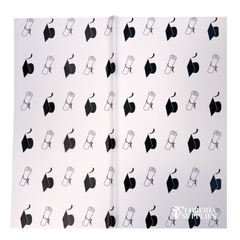 White Graduation Floral Wrapping Paper