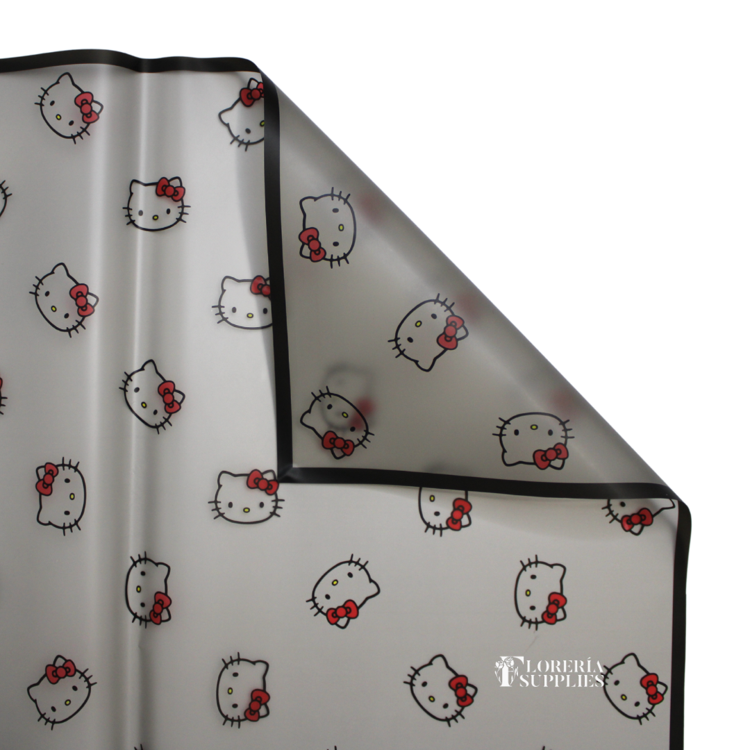 HK Black Floral Wrapping Paper