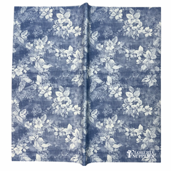 Woven Blue Floral Wrapping Paper