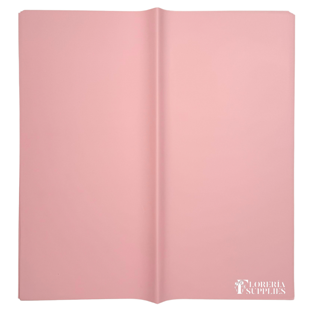 Pink Solid Floral Wrapping Paper