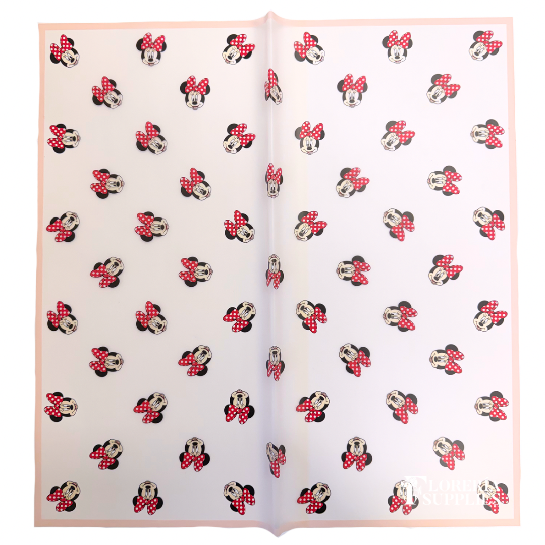 Minney Mouse Pink Floral Wrapping Paper