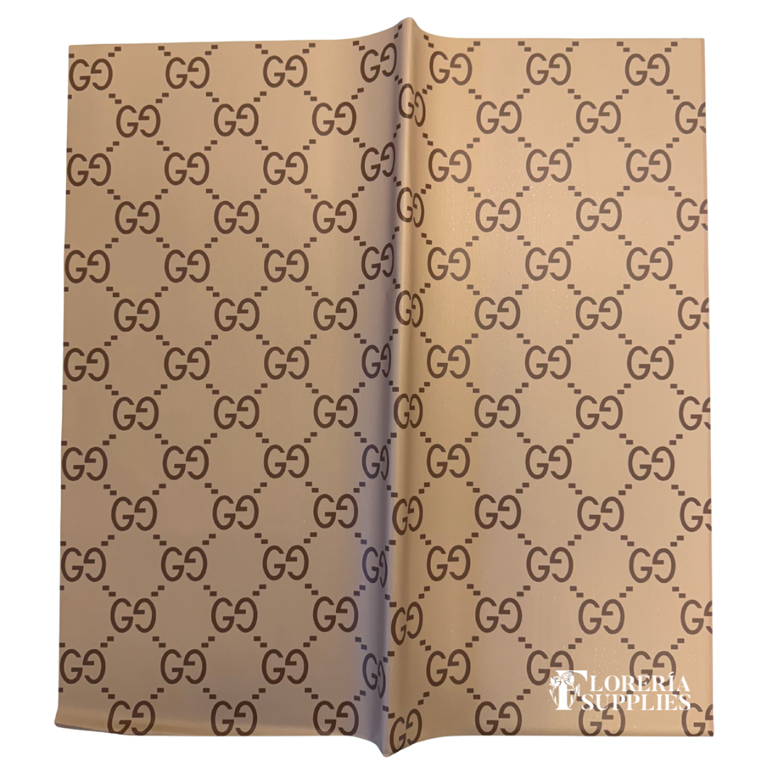 GG Brown Floral Wrapping Paper