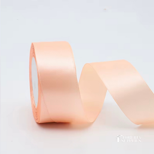 1.5” 25 Yard Single Sided Ribbon - Peach