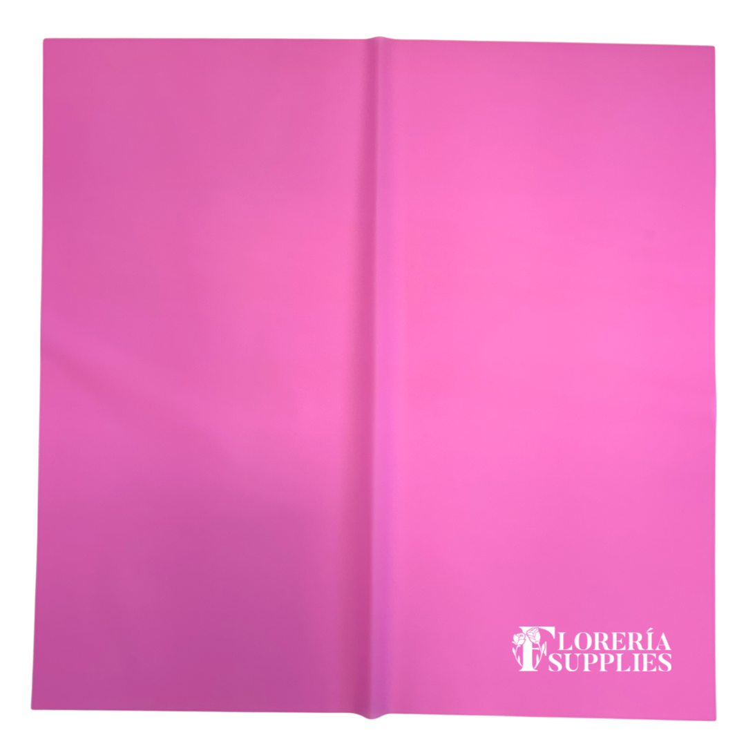 Hot Pink Semi Transparent Floral Wrapping Paper