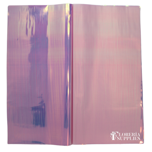 Iridescent Pink Floral Wrapping Paper