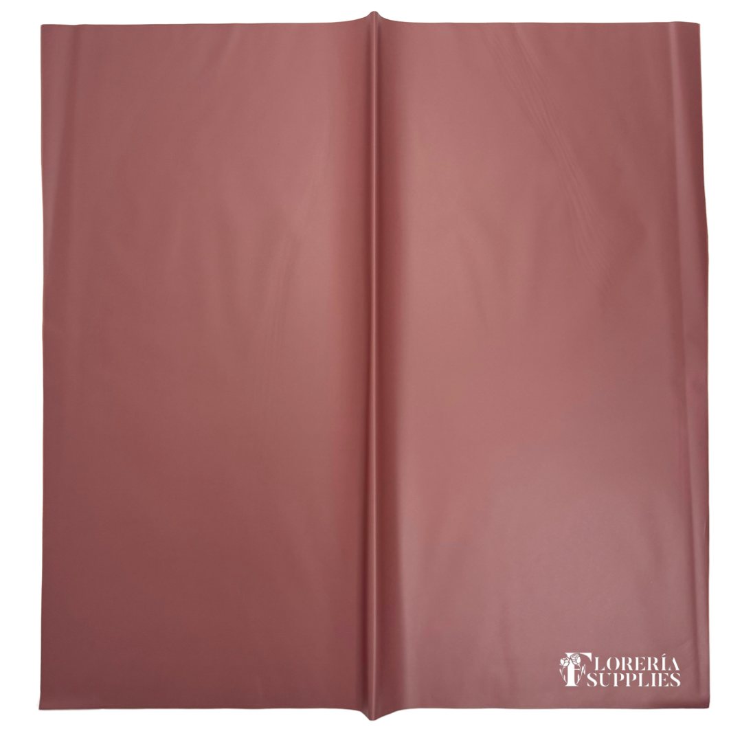 Warm Taupe Semi Transparent Floral Wrapping Paper
