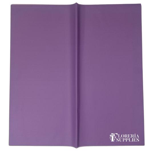 Purple Semi-Transparent Floral Wrapping Paper