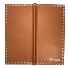 Barro Inspired/ Flower Edge Brown Floral Wrapping Paper