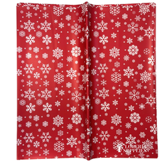 Red Snowflake Floral Wrapping Paper