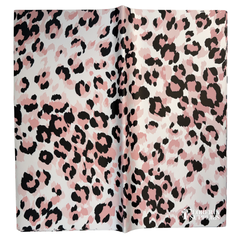 Pink Leopard Print Floral Wrapping Paper