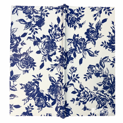 Rose Solid Floral Wrapping Paper - Blue