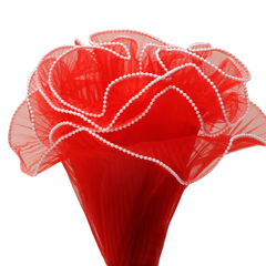 Pearl Mesh - Red 4.5 Yards