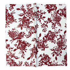 Rose Solid Floral Wrapping Paper - Red