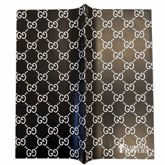 GG Black Floral Wrapping Paper